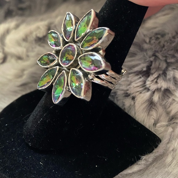 Mystic topaz flowering Sterling - Picture 7 of 7